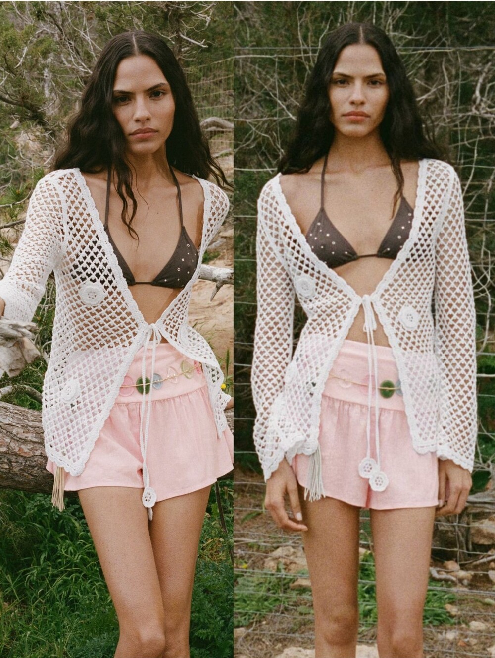 MANGO Crochet Cardigan